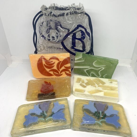 Basin Bar Bath Body Soap Assorted Scents and Colors Lot of 6 Floral Bonfire Etc. - Picture 1 of 9
